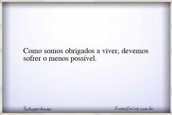 Frase de Schopenhauer
