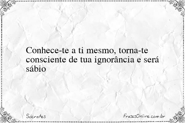 Frase de Sócrates