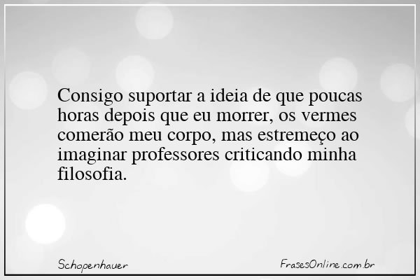 Frase de Schopenhauer