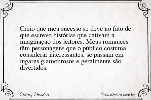 Frase de Sidney Sheldon