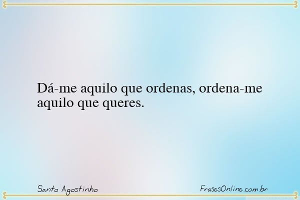 Frase de Santo Agostinho