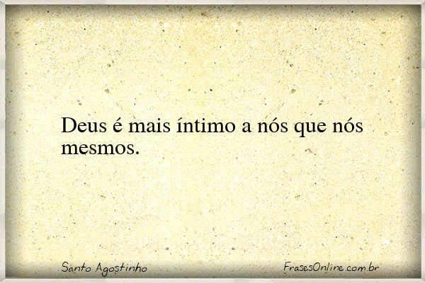 Frase de Santo Agostinho