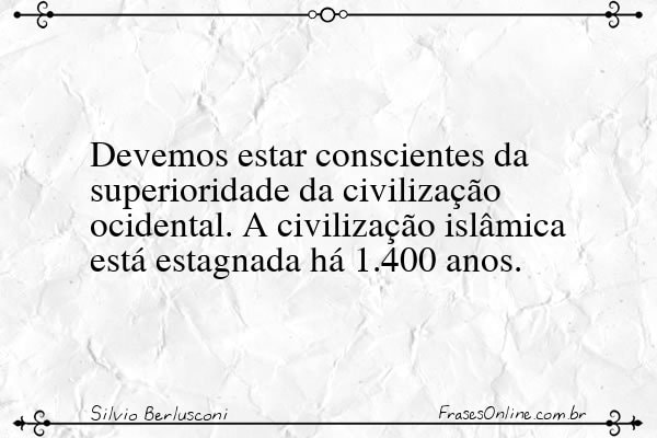 Frase de Silvio Berlusconi