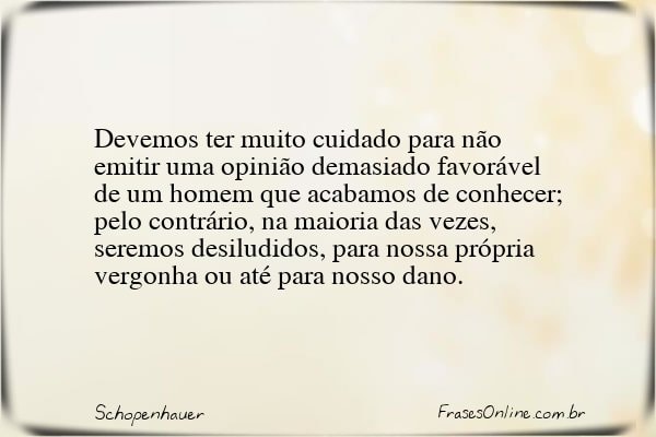 Frase de Schopenhauer