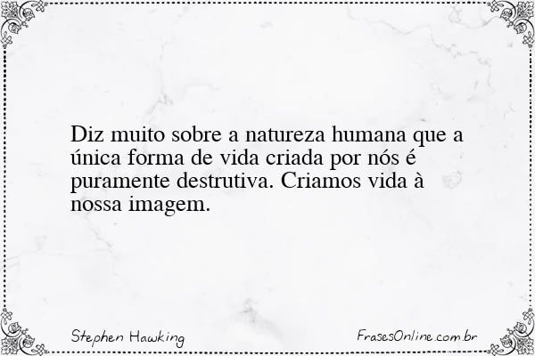 Frase de Stephen Hawking