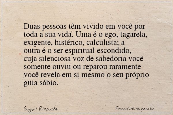 Frase de Sogyal Rinpoche