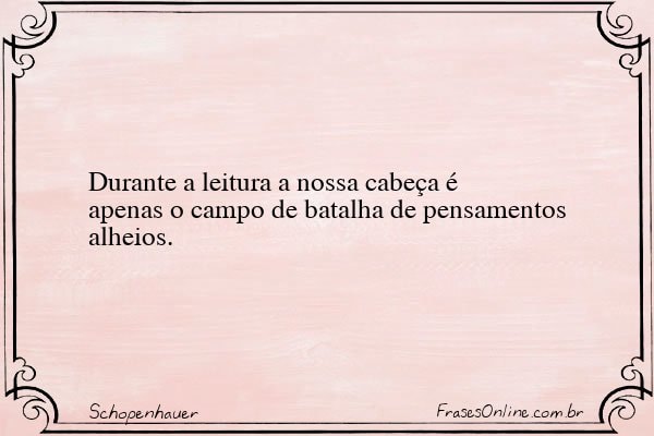 Frase de Schopenhauer