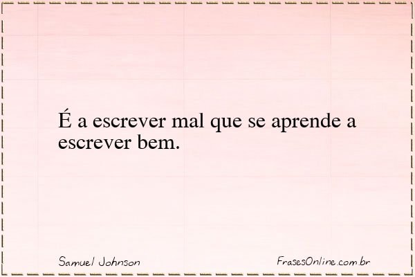 Frase de Samuel Johnson