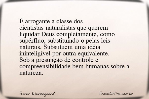 Frase de Soren Kierkegaard