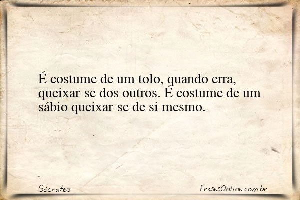Frase de Sócrates