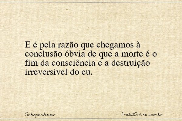 Frase de Schopenhauer