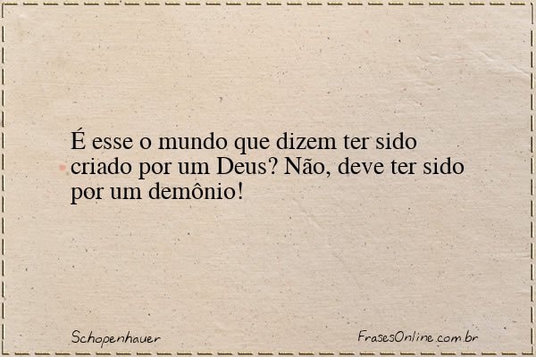 Frase de Schopenhauer