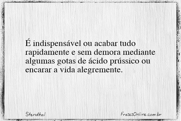 Frase de Stendhal