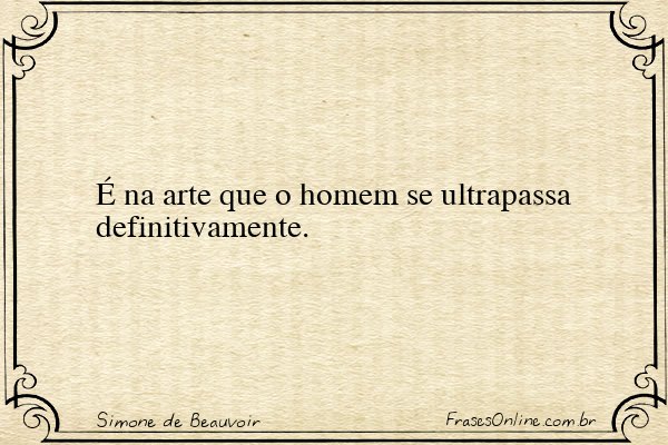 Frase de Simone de Beauvoir