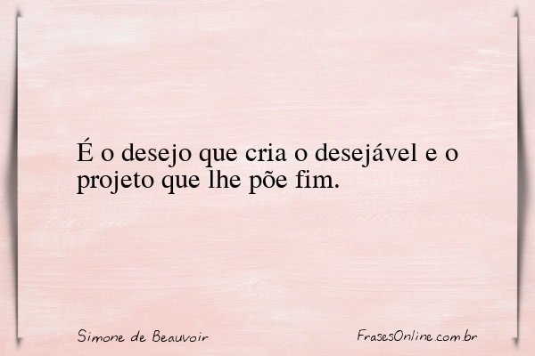 Frase de Simone de Beauvoir