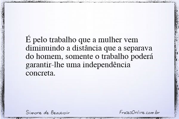 Frase de Simone de Beauvoir