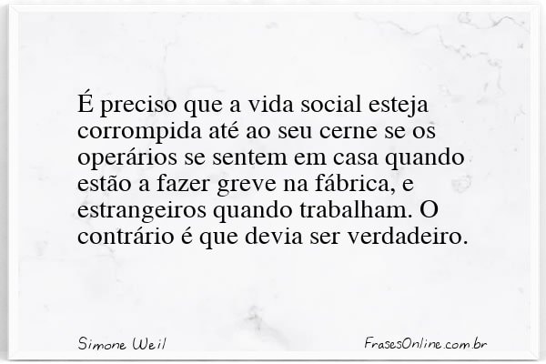 Frase de Simone Weil