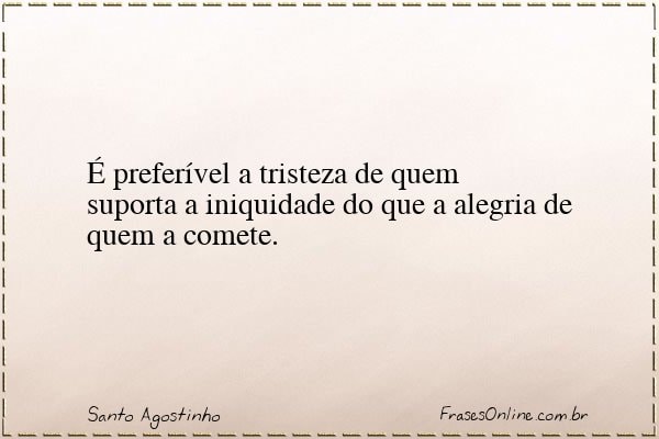 Frase de Santo Agostinho
