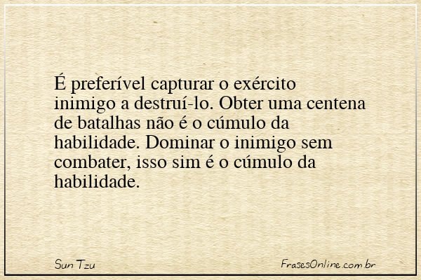Frase de Sun Tzu