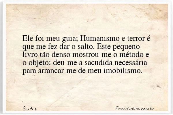 Frase de Sartre