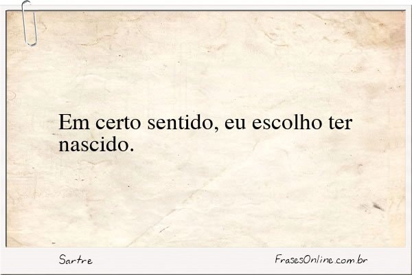 Frase de Sartre