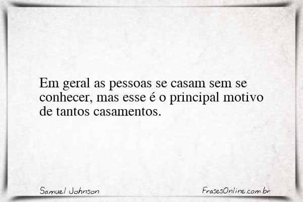 Frase de Samuel Johnson
