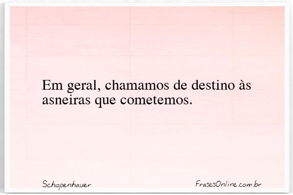 Frase de Schopenhauer
