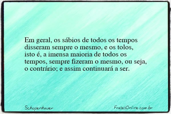 Frase de Schopenhauer