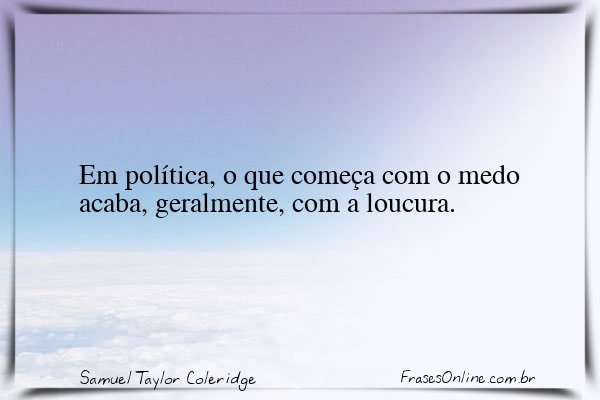 Frase de Samuel Taylor Coleridge