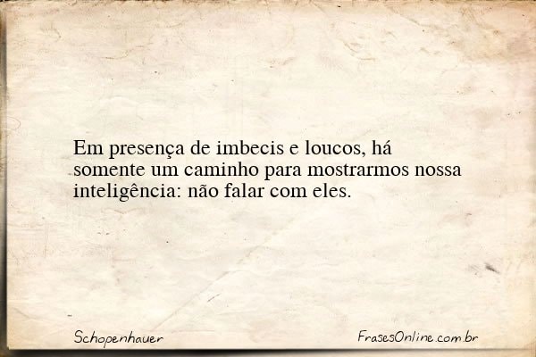 Frase de Schopenhauer