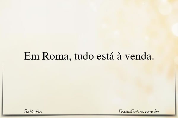 Frase de Salústio