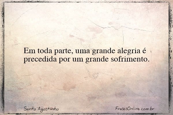 Frase de Santo Agostinho