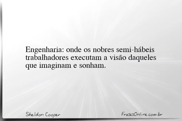 Frase de Sheldon Cooper