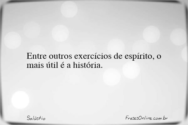 Frase de Salústio