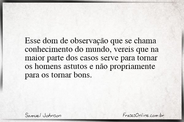 Frase de Samuel Johnson
