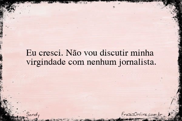 Frase de Sandy