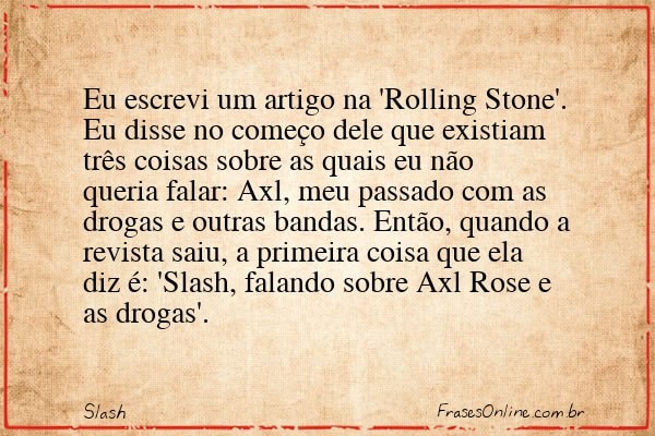 Frase de Slash