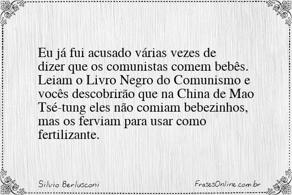 Frase de Silvio Berlusconi