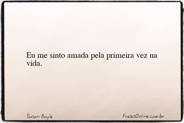 Frase de Susan Boyle