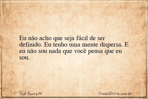 Frase de Syd Barrett