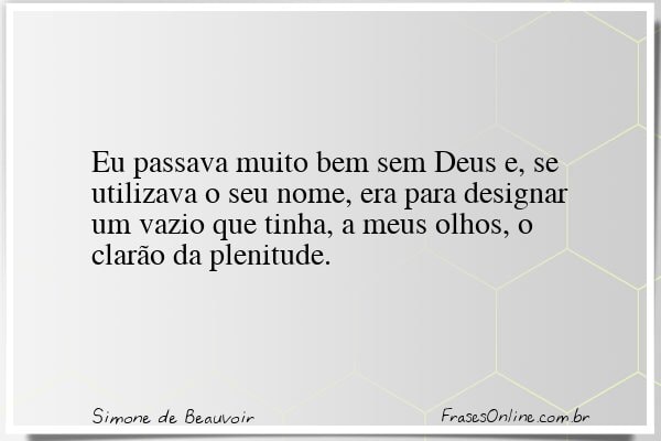 Frase de Simone de Beauvoir