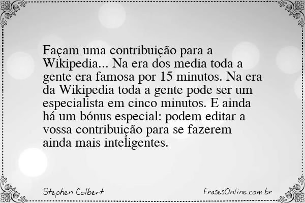 Frase de Stephen Colbert