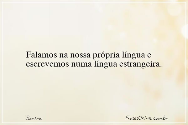 Frase de Sartre