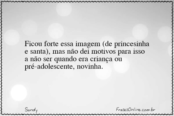 Frase de Sandy
