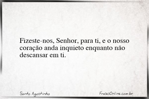 Frase de Santo Agostinho