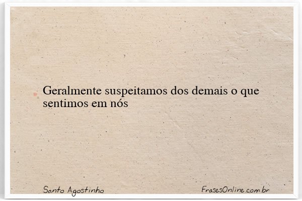 Frase de Santo Agostinho
