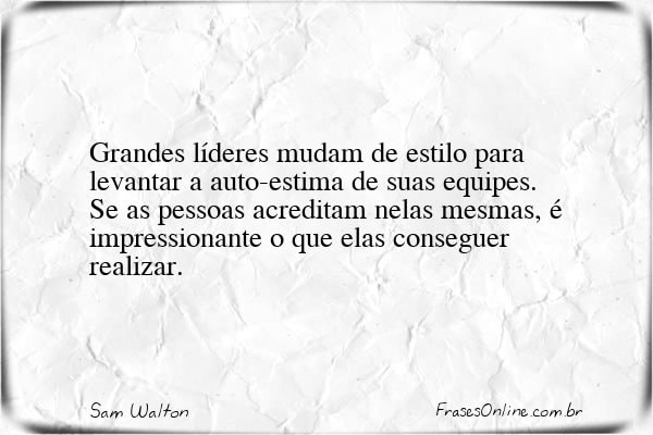 Frase de Sam Walton