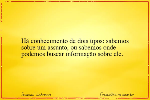 Frase de Samuel Johnson