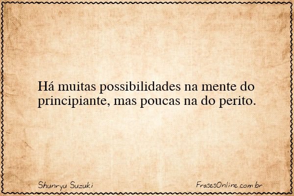 Frase de Shunryu Suzuki