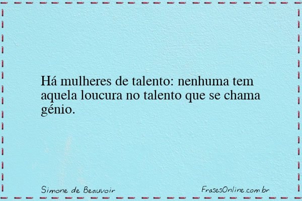 Frase de Simone de Beauvoir